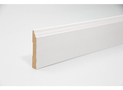 Zocalo Blanco 56x12x2750 Piso Flotante Mdf Prepintado 1