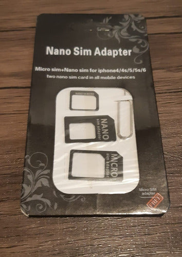 Adaptador Chip Micro Sim A Nano Sim Clip 3 En 1 Con Llave 4