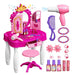 EOHEMERAL Toddler Makeup Table with Mirror and Chair, Kids Vanity Set with Accessories, Lights, and Music 0