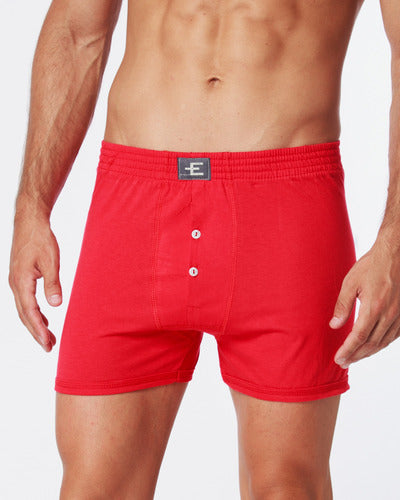 Eyelit Pack X12 Men's Cotton Boxer Shorts with Buttons 7