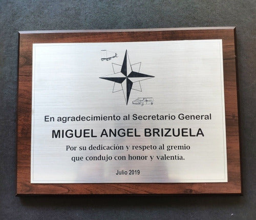 Placa Reconocimiento, Plaqueta, Grabado Incluido 1