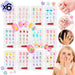 Beautifull Regalos X6 Kids Press-On Nails with Adhesive - Printed Designs 1