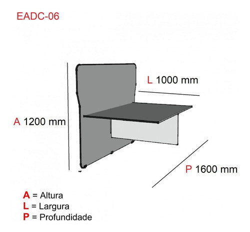 Mesa Estação De Trabalho E Atendimento Dupla Lateral Wt 2