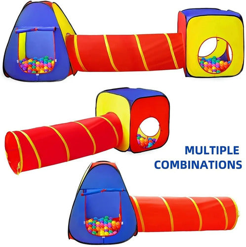Kids Play Tent + Tunnel + Ball Pit 3-In-1 1