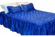 Quilted 2-Seat Satin Bedspread + 2 Filled Pillows 40