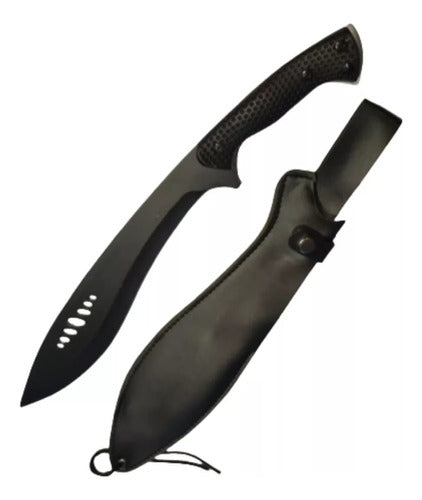 Cuchillo Kukri  Tipo Machete Full Tang Mango Abs Funda Cuero 0