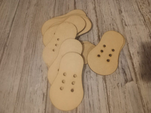 Zapatilla Para Enhebrar Fibrofacil X 10u.-mdf  Dia Del Niño 1