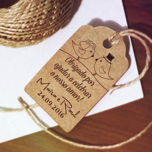 100 Tags Kraft Casamento Nosso Amor (personalizável) 0