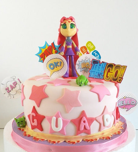 Pasteleria Prut: Decorated Cake Teen Titans Go, Girls Doll 0