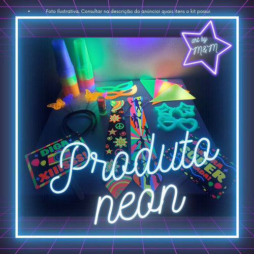 Festa Neon Casamento Balada Kit 90 Adereços Pista De Dança 1