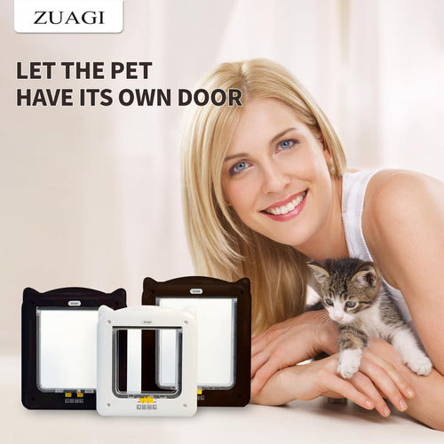 ZUAGI 4-Way Lock Pet Door 5