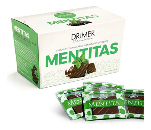 Drimer Semisweet Chocolate with Mint Mentitas 5g x 20 Units 0