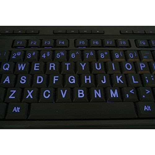 Azio Large Print Tri-Color Backlit Wired Keyboard 1