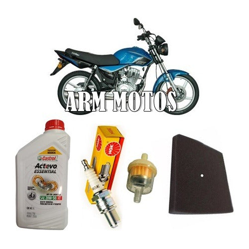 Kit Service Keller Stratus 150 - Aceite Castrol - Arm Motos 1