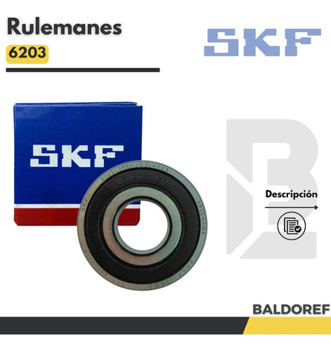 SKF Ruleman Rodamiento 6203-2RS Lavarropas Y Secarropas 1