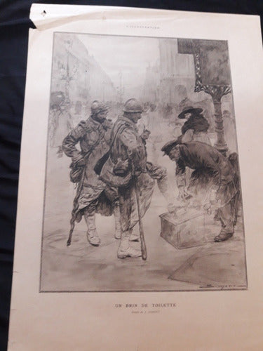 Antiguo Dibujo J. Simont  Illustration Año 1917. 0