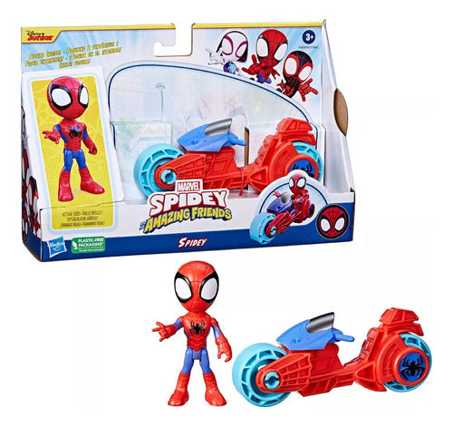 Spidey Figura Con Moto De Amazing Friends Hasbro F6777 0