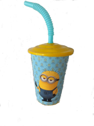 Vaso Con Sorbito Minions 450ml 0