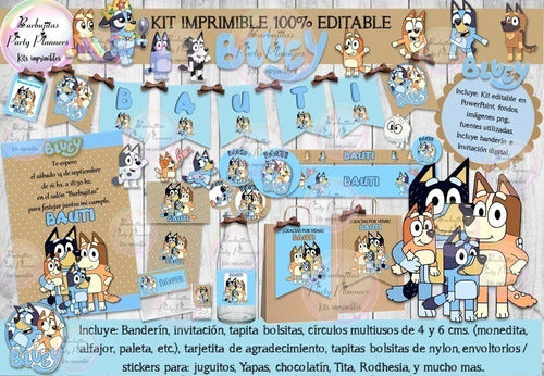 KIB Printable Candy Bar Kit Bluey Editable 100% 0