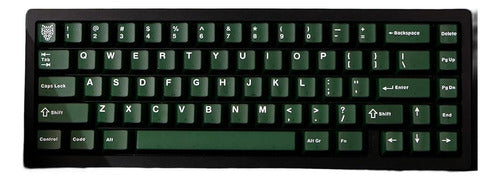 Firstgr ABS Cherry Profile Double-Shot Keycaps, 114 Keys Green Emerald Keycap Set 0