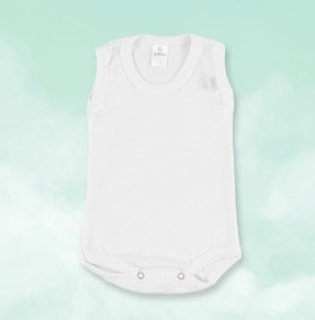 Pack of 6 Wholesale Baby Cotton Plain Sleeveless Body by Gamisé 5-7 10