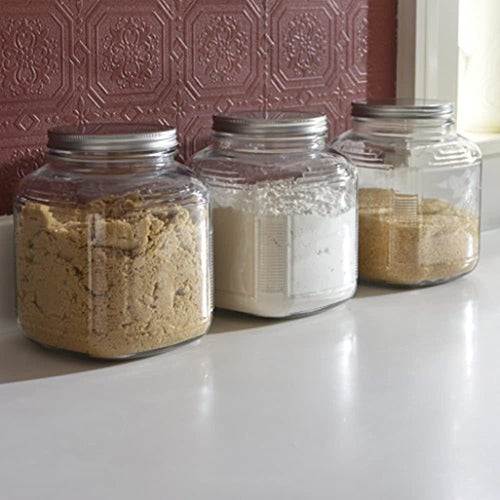 Anchor Hocking 1 Gallon Cracker Jar with Aluminum Lid - Set of 4 1