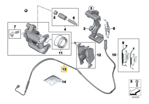 Sadeca Cable Testigo Pastillas Freno BMW F36 Gran Coupé LCI 418i 1