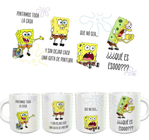 Cositas Digitales Plantillas Imprimibles Para Sublimar Tazas De Bob Esponja 0