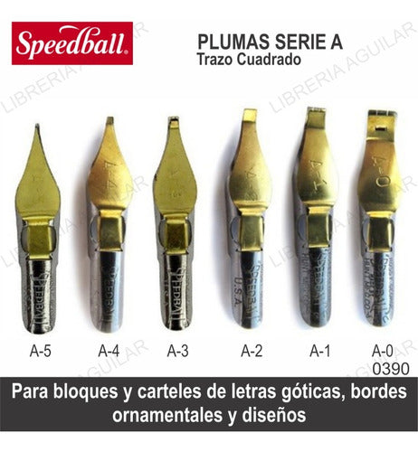 Speedball 6 Plumas Serie A Letra Gotica Carteles Diseños 1