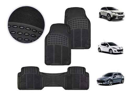 SSP Heavy Rubber Car Mat Set for Peugeot 3008, 207, 307 0