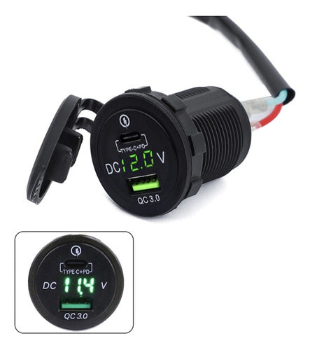 Conector Usb C + Relay Kawasaki Versys 650 Plug & Play 0