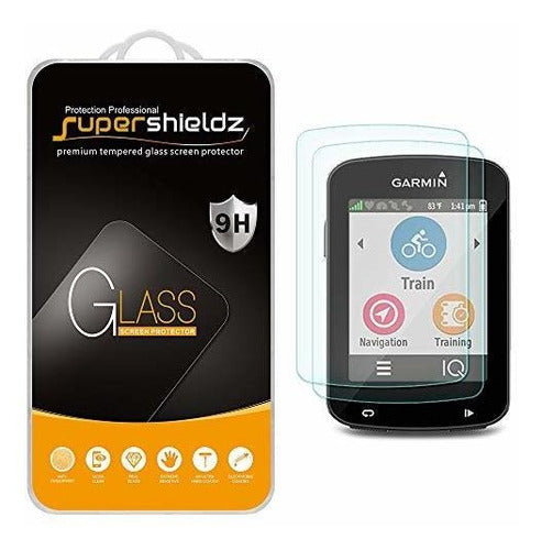 Supershieldz Tempered Glass Screen Protectors for Garmin Edge 520, 520 Plus, and 820 - 2 Pack 0