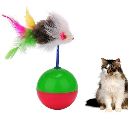 RT Wobble Mouse Toy with Ball for Persian and Siamese Cats 0