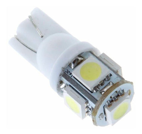 1 Lámpara Led Posición T10 Moto 5 Puntas 12v 0