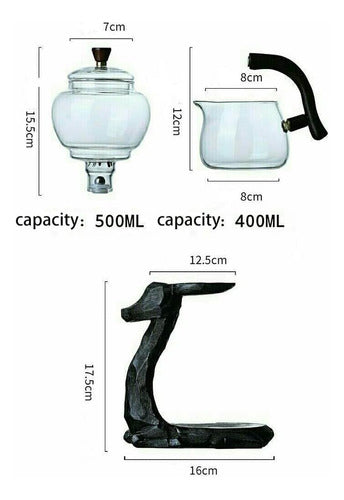 Tetera Vidrio - Filtracion Magnetica - Venado Negro 2