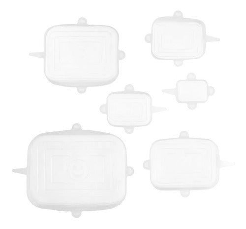 Crystal Rock Silicone Lids for Jars Elastic Square x6 0