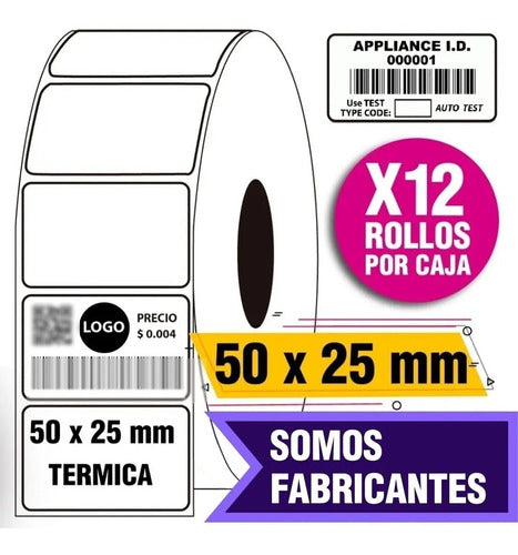 ID GROUP S.A Thermal Labels 50 X 25 Mercado Full X 12 Rolls 1