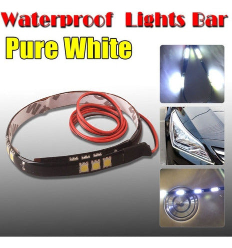 Xiulx98 4pcs 12 LED White Boat Car Bottom Clear Strip 5050 3