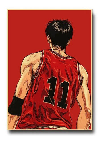 Poster Slam Dunk Anime Shohoku Hanamichi Rukawa + Gift - Pack of 5 Posters 1