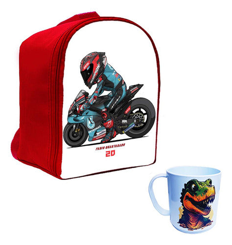 Generic Red Garden Backpack with Bike and Cup #a 62 0