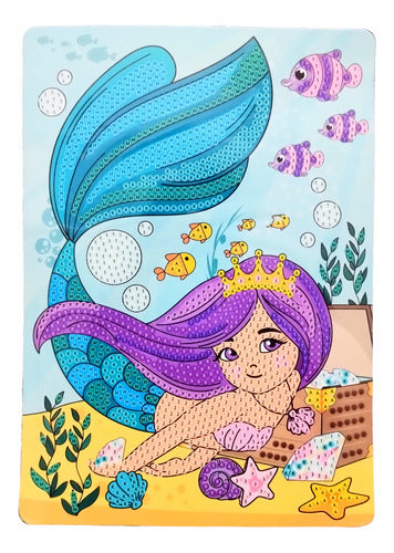 Dot & Dazzle Diamond Painting Kit Mermaid 15x21 Violet 0