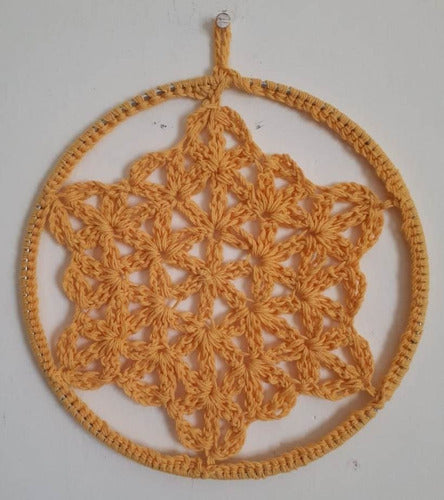 Handmade Crochet Mandala Dreamcatcher 20cm Cotton Thread 0