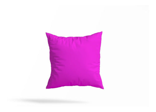 Set of 4 Solid Color Cushions 50x50 Decorative Pillow Case + Filling 21
