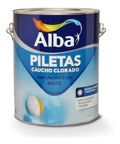 Alba Pincel + Pileta Piscina Caucho X 4 Lts 6