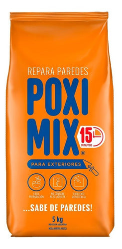 Poximix 15 Minutos Uso Exterior Repara Grietas 5 Kg 0