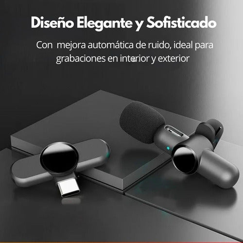 Pavadas No Wireless Lapel Microphone X2 USB C + Apple Adapter 5