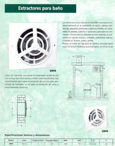 Extractor Para Baño Cocina Olores 6 Pulgadas 15 Cm Marca Mcg 2