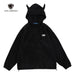 DKT Manta Buzo Capucha Bolsillos Infantil Gatito Negro 6