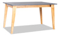 De France Scandinavian Dining Table 130cm Honey Top/Grey 2