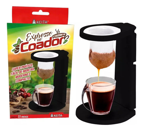 Mini Cafeteira Coador De Pano Café Individual 2 Refil Grátis 0